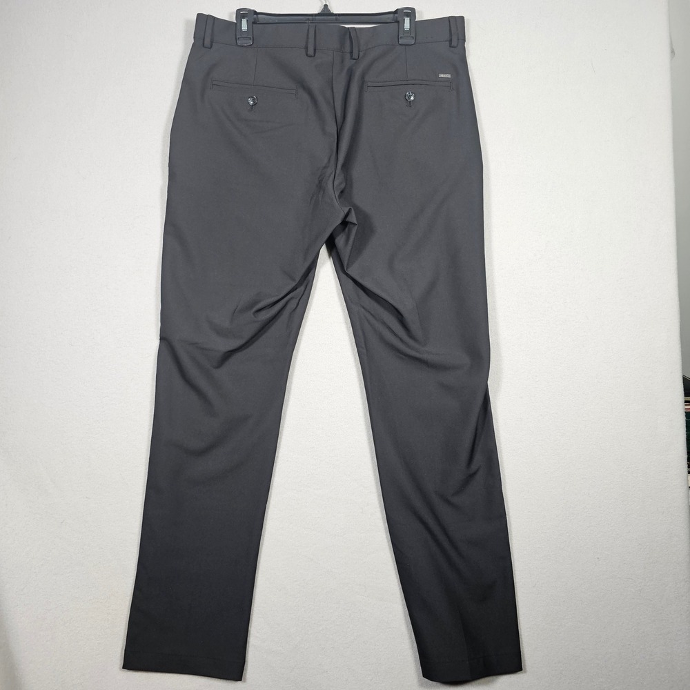 Greg Norman ProTek Golf Pants Black Stretch Flat Front Mens 36x32 Shark Logo - Picture 4 of 9